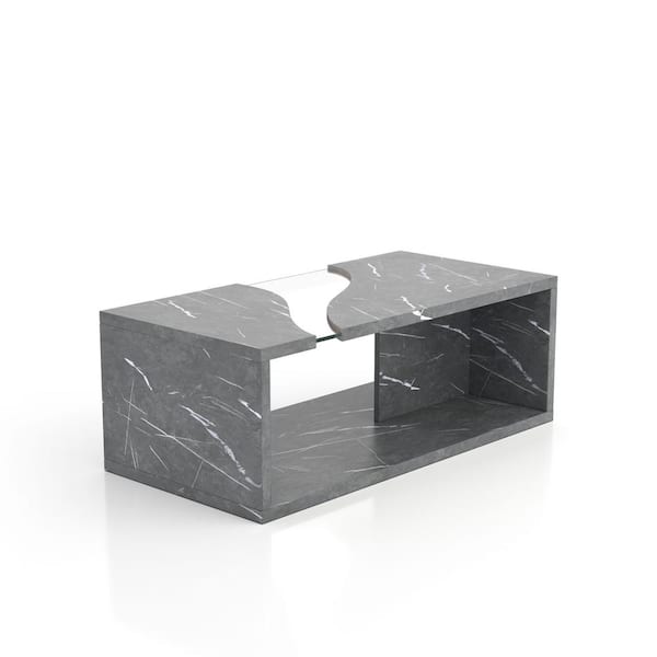 Stanley Grey Marble Coffee Table w/ Storage Made in Italy Contemporary –  buy online on NY Furniture Outlet