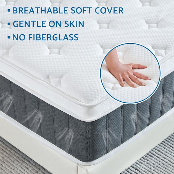 Hybrid Series Mattress, King Size Mattress, Medium Firm, Pocket Spring, 10 in. Mattress in a Box