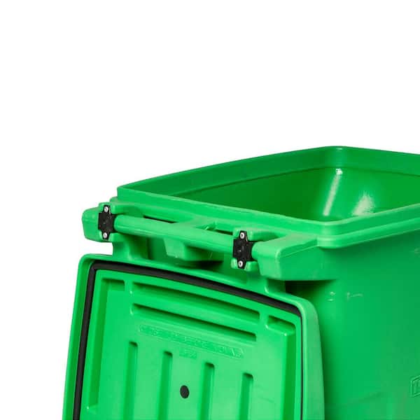 Toter 64 Gal. Lime Green Trash Can with Wheels and Lid (2 Toter 64 Gal. Lime Green Trash Can with Wheels and Lid (2