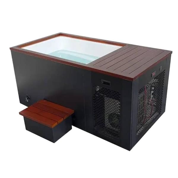 SIERRA SPAS 66 in. 1 Person 2 Jet Cold Plunge Ice Tub with Chiller and Heater, Ozone Sanitation with Wifi in Black