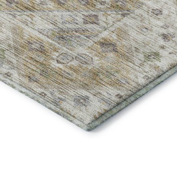 Mayfield Premium Machine Washable Abstract AMF2195 Ivory 2 ft. x 7 ft. Runner Rug