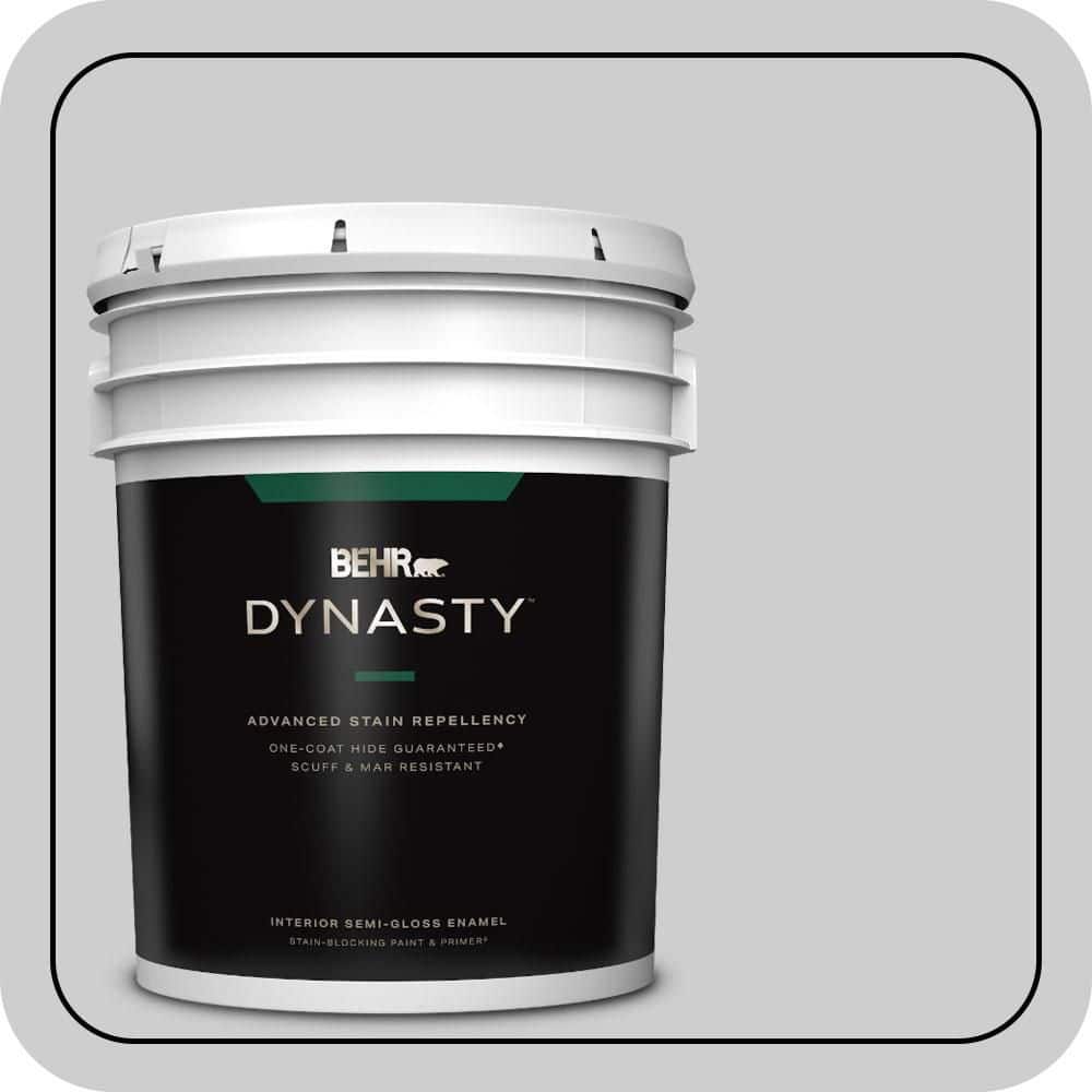 5 gal. #770E-2 Silver Screen color Semi-Gloss Enamel Interior Stain-Blocking Paint & Primer price history on PriceWatchPro