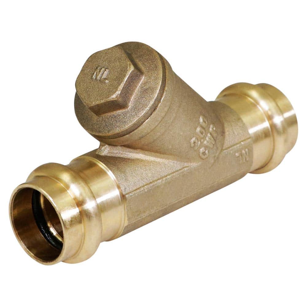 The Plumber's Choice 3/4 in. Brass Press Y-Strainer Valve 034S327-NL - The  Home Depot