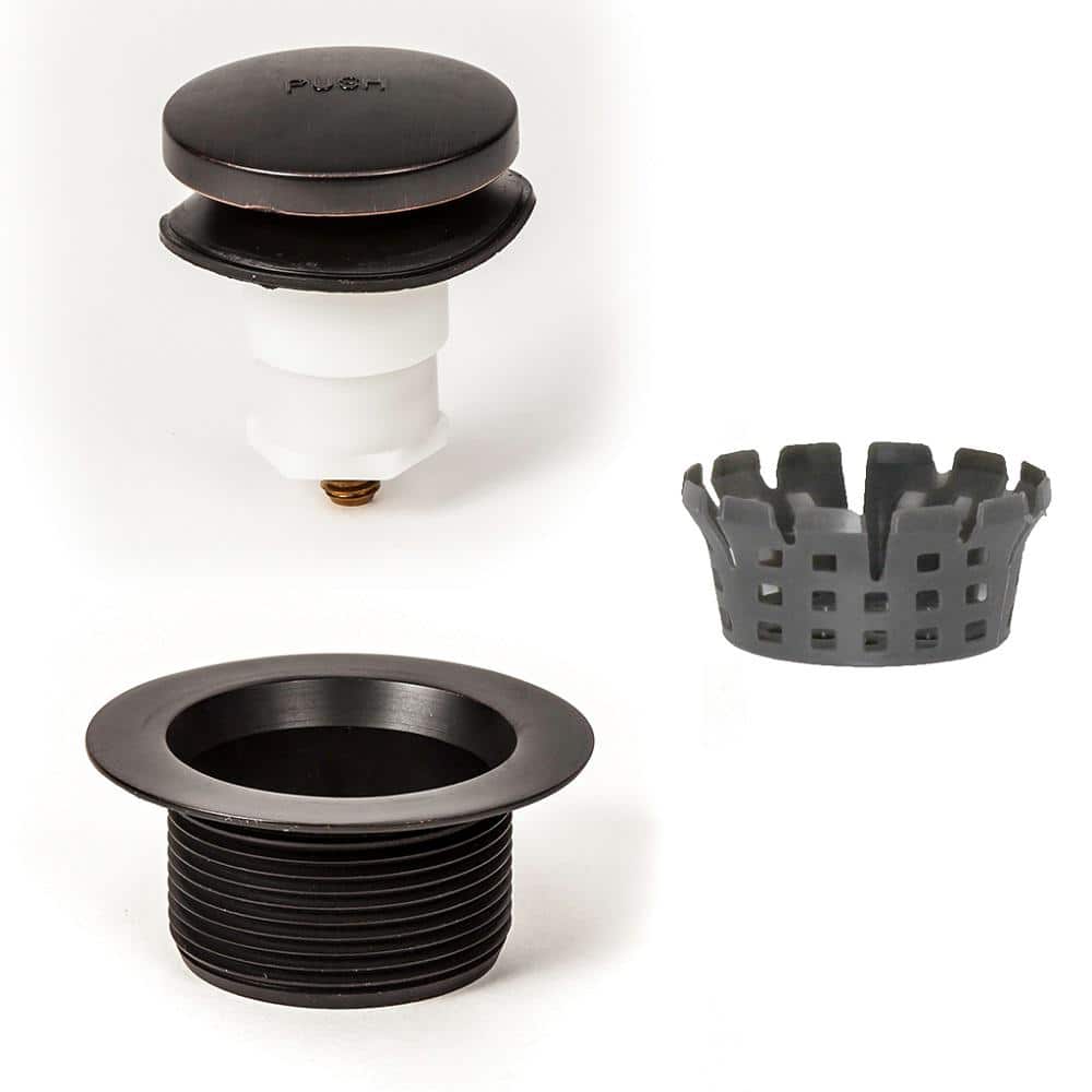 PF WaterWorks Fits 3/8 in. and 5/16 in. TubSTRAIN Universal Toe Touch Hair  Catcher Bathtub Drain Stopper in Oil Rubbed Bronze - Yahoo Shopping