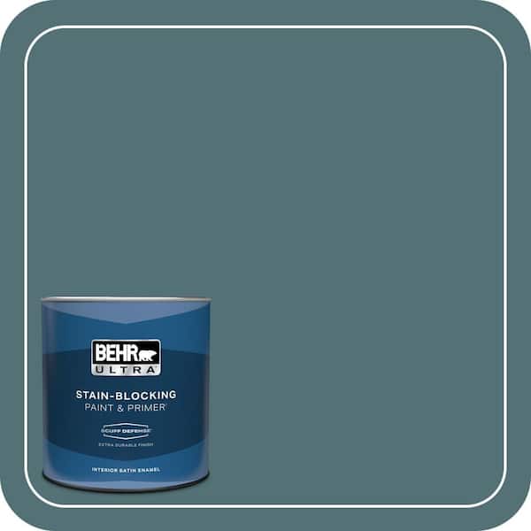 BEHR ULTRA 1 qt. Home Decorators Collection #HDC-CL-22 Sophisticated Teal Extra Durable Satin Enamel Interior Paint & Primer