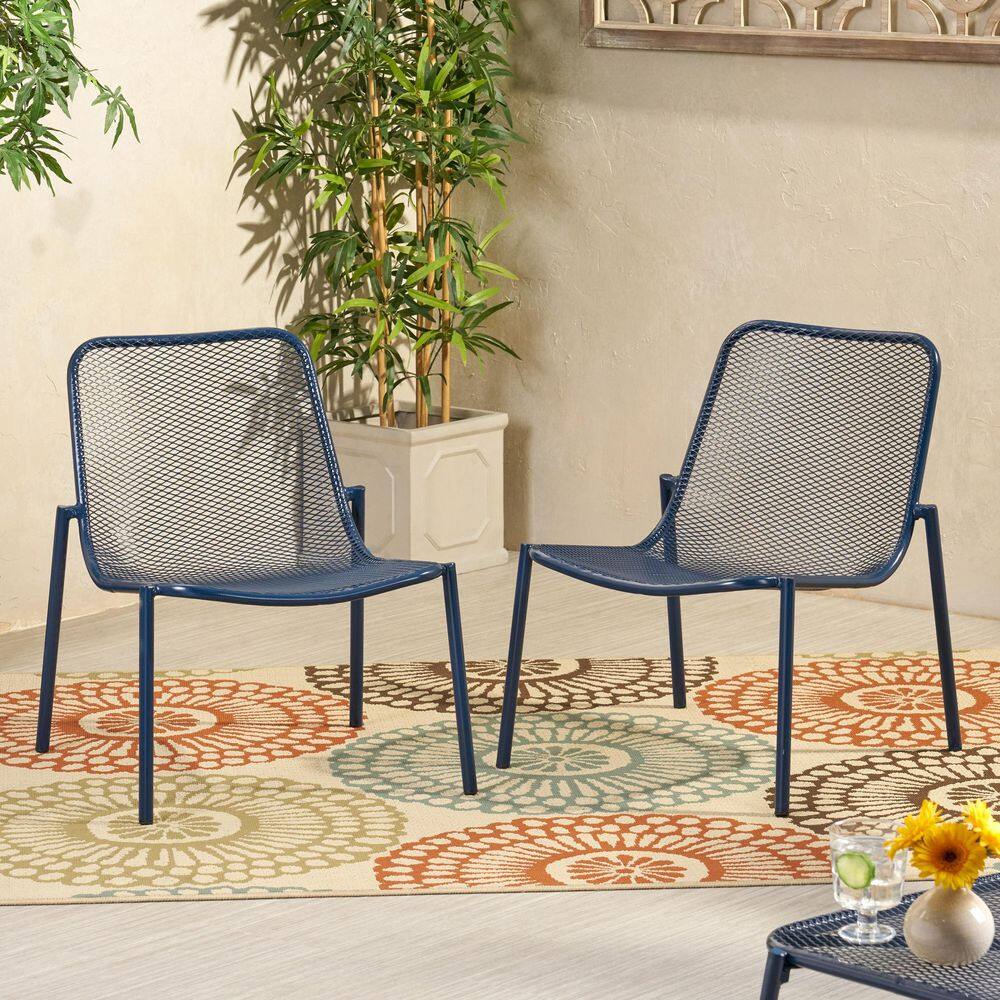 Set of 2 Simple and stylish outdoor chairs in Navy price history on PriceWatchPro