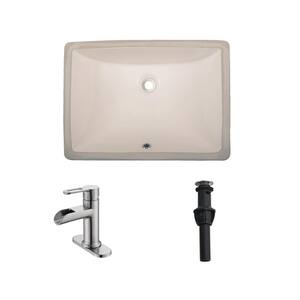 O O M2806　23Vanquish4000MHG CHESHIRE 20 in. Undermount Rectangular Bathroom Sink with