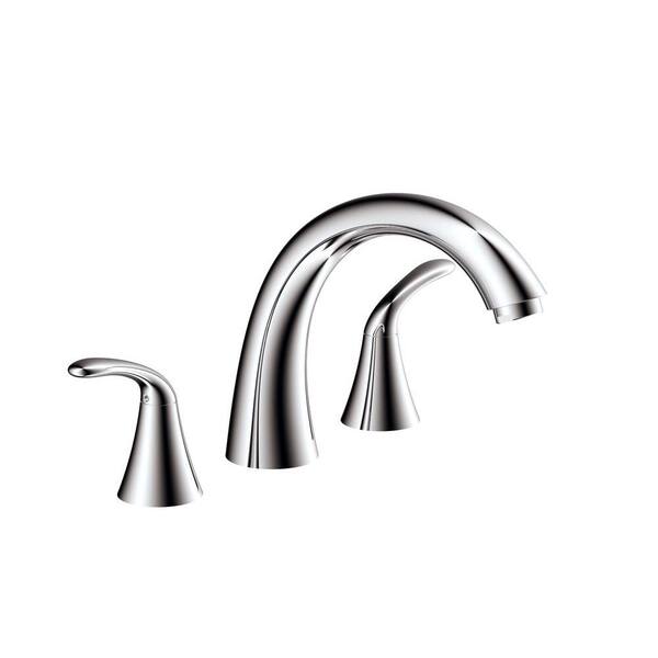 Universal Tubs Marble Series 2-Handle Deck-Mount Roman Tub Faucet in Polished Chrome