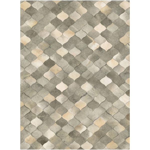 Couristan Chalet Diamonds Ivory-Grey 8 ft. x 11 ft. Area Rug