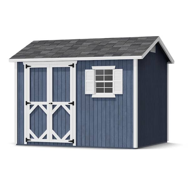 Little Cottage Co. Classic Workshop 8 ft. x 10 ft. Outdoor Wood Storage Shed Precut Kit with Operable Window (80 sq. ft.)