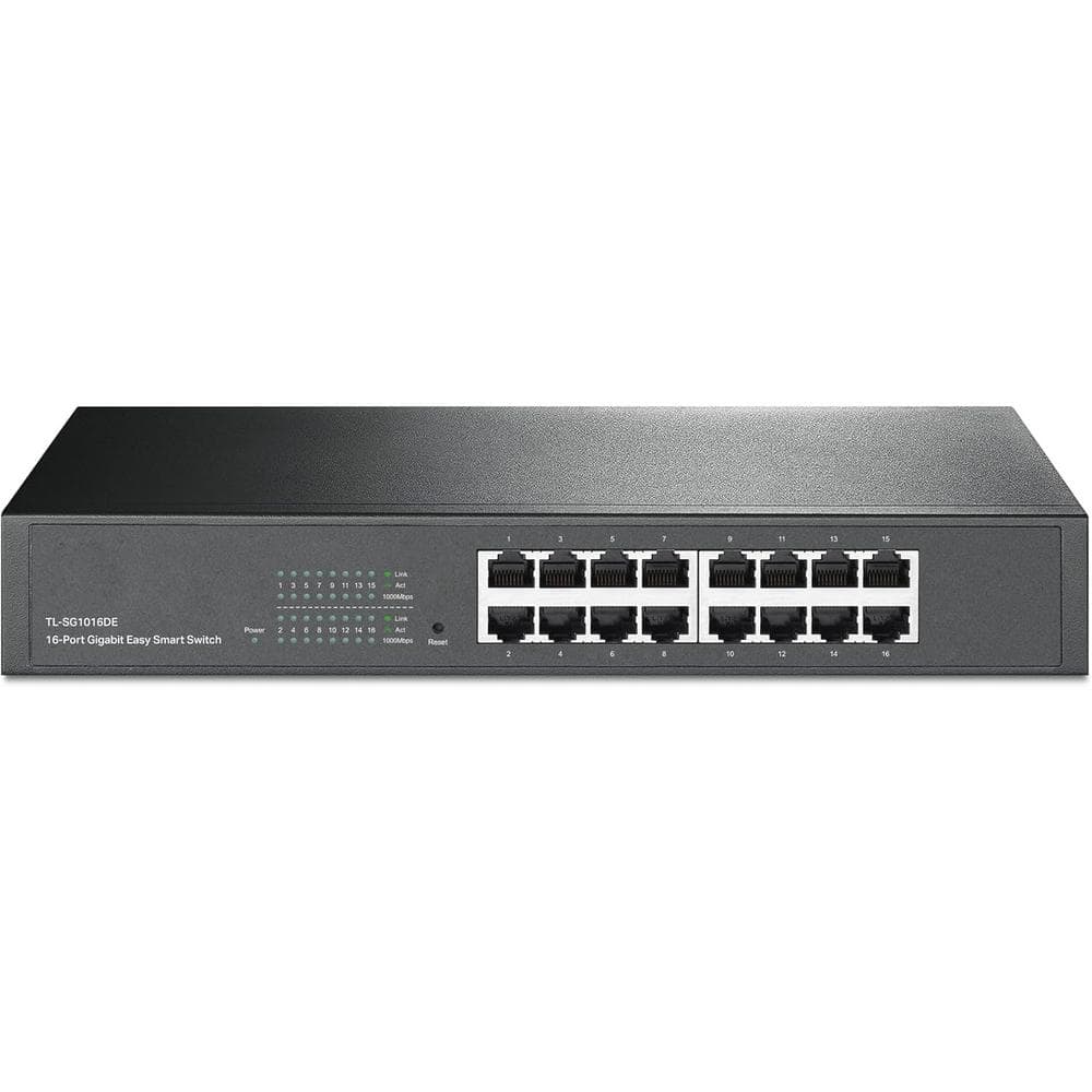 16 Port Gigabit Switch Easy Smart Managed Plug & Play Desktop/Rackmount Sturdy Metal w/ Shielded Ports in Black price history on PriceWatchPro