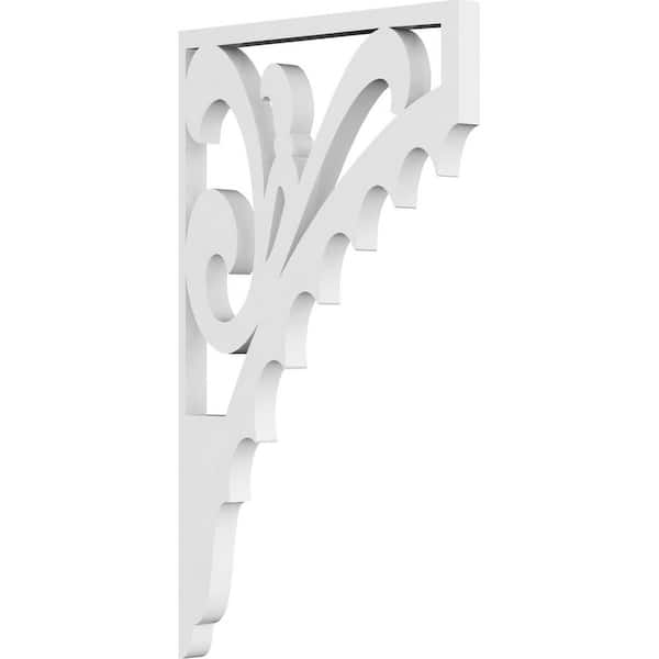 Ekena Millwork 5/8 in. W x 13 in. H x 7-1/2 in. D PVC Genova Bracket