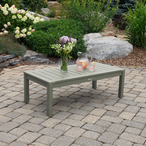 Highwood Adirondack Eucalyptus Rectangular Recycled Plastic Outdoor Coffee Table