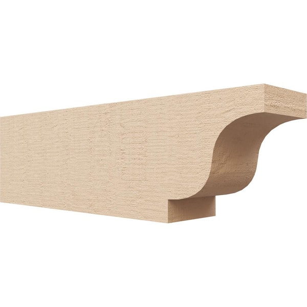 Ekena Millwork 4-in. x 6-in. x 20-in. Newport Woodgrain, Primed Tan Timberthane Polyurethane Rafter Tail Brace
