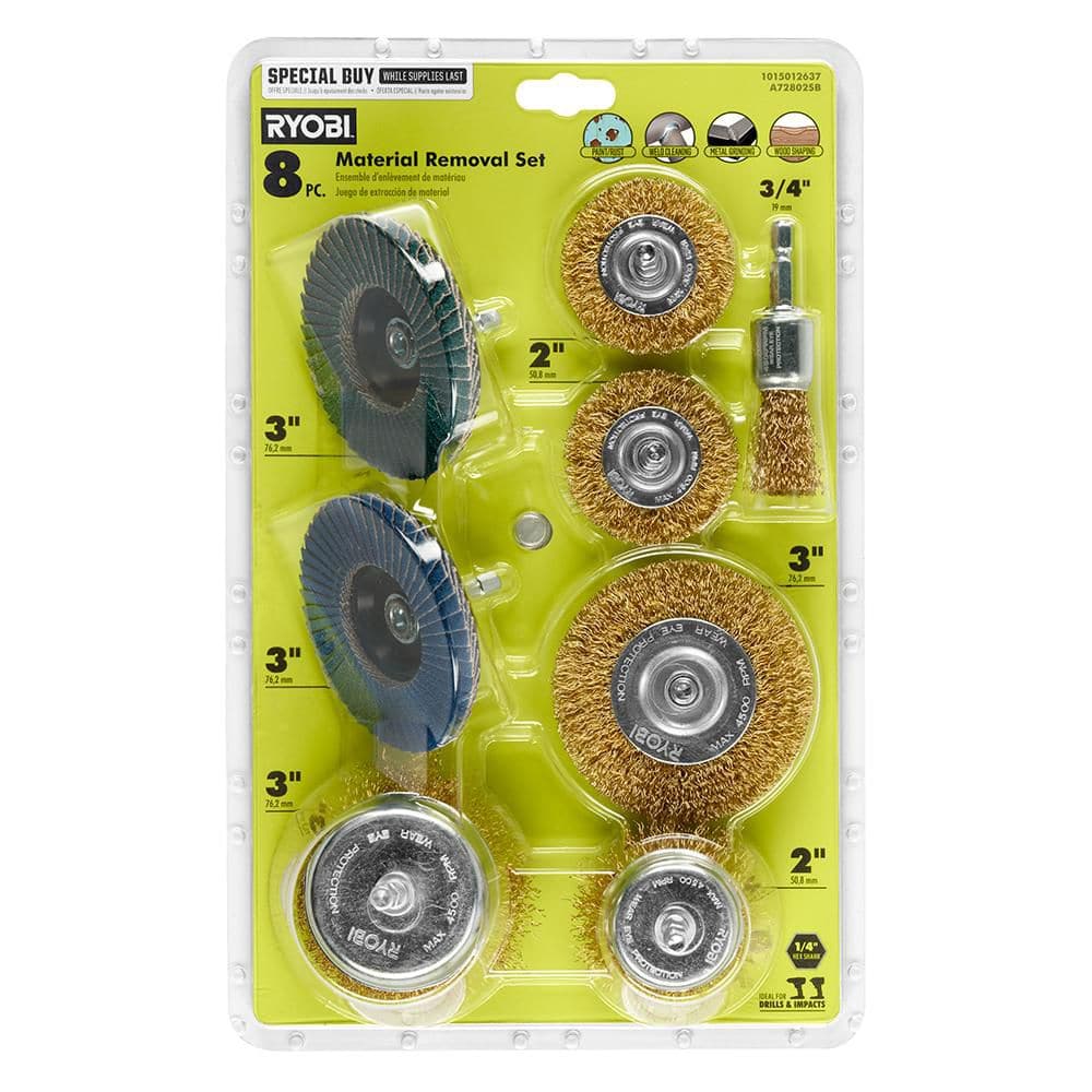 Material Removal Set with (6) Wire Wheels and (2) Flap Discs (8-Pieces) price history on PriceWatchPro