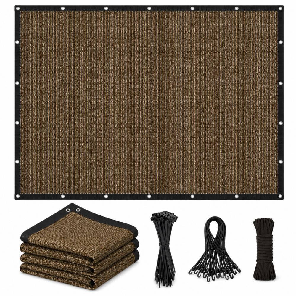 90% Sun Shade Cloth with Grommets 6x10 ft Pergola Shade Cover Canopy Mesh Tarp for Outdoor Patio Garden Mocha price history on PriceWatchPro