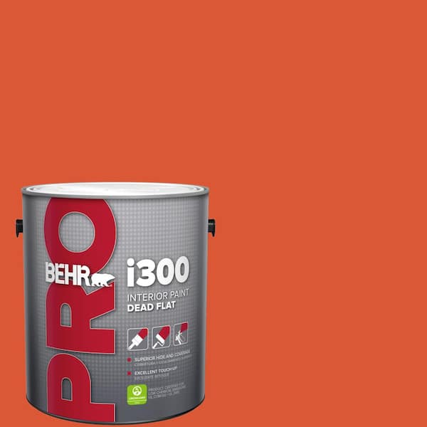 1 gal. #P190-7 Inferno Dead Flat Interior Paint