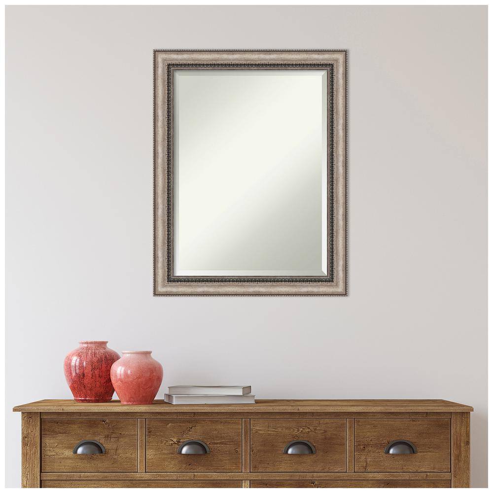 Lyla Ornate Silver and Bronze Framed Bathroom Mirror