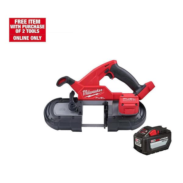 Milwaukee M18 FUEL 18V Lithium-Ion Brushless Cordless Compact Bandsaw & High Output 12.0Ah Battery