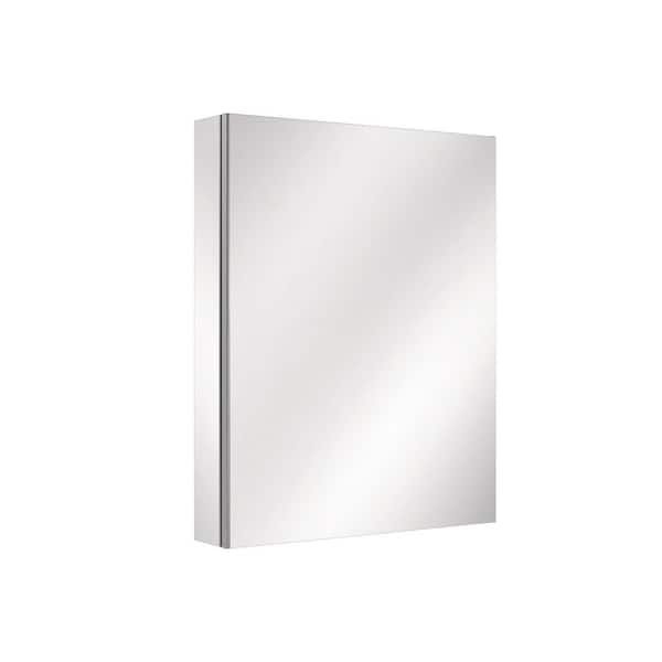 Ziyudura 24 in. W x 30 in. H Rectangular Aluminum Recess/Surface Mount Medicine Cabinet with Mirror, Left Hinge