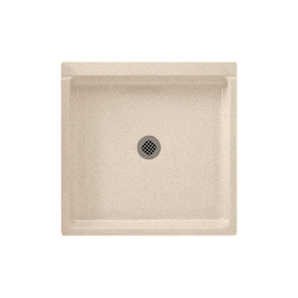 Swan 32 in. L x 32 in. W Alcove Shower Pan Base with Center Drain in Bermuda Sand