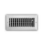 10 in. x 4 in. 1-Way Steel Adjustable Wall/Ceiling Register in White