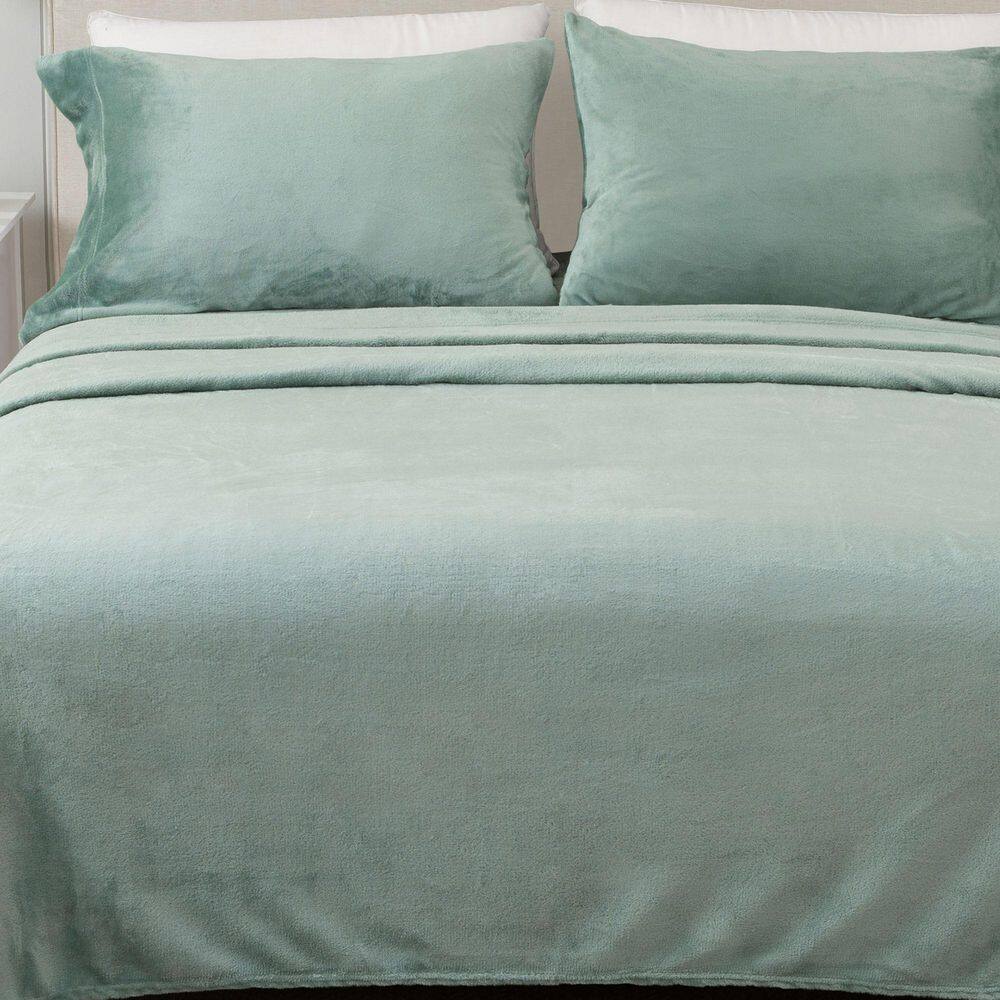 Green Ultra Soft Solid Color Velvet Plush Polyester Queen Bed Sheet Set price history on PriceWatchPro