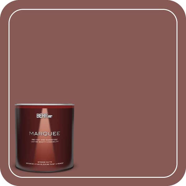 BEHR MARQUEE 1 qt. #PPU1-09 Red Willow Matte Interior Paint & Primer