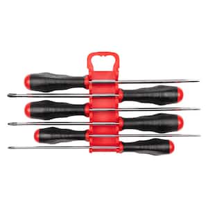 Long High-Torque Screwdriver Set with Holder, 6-Piece (#1-#3,3/16-5/16 in.)