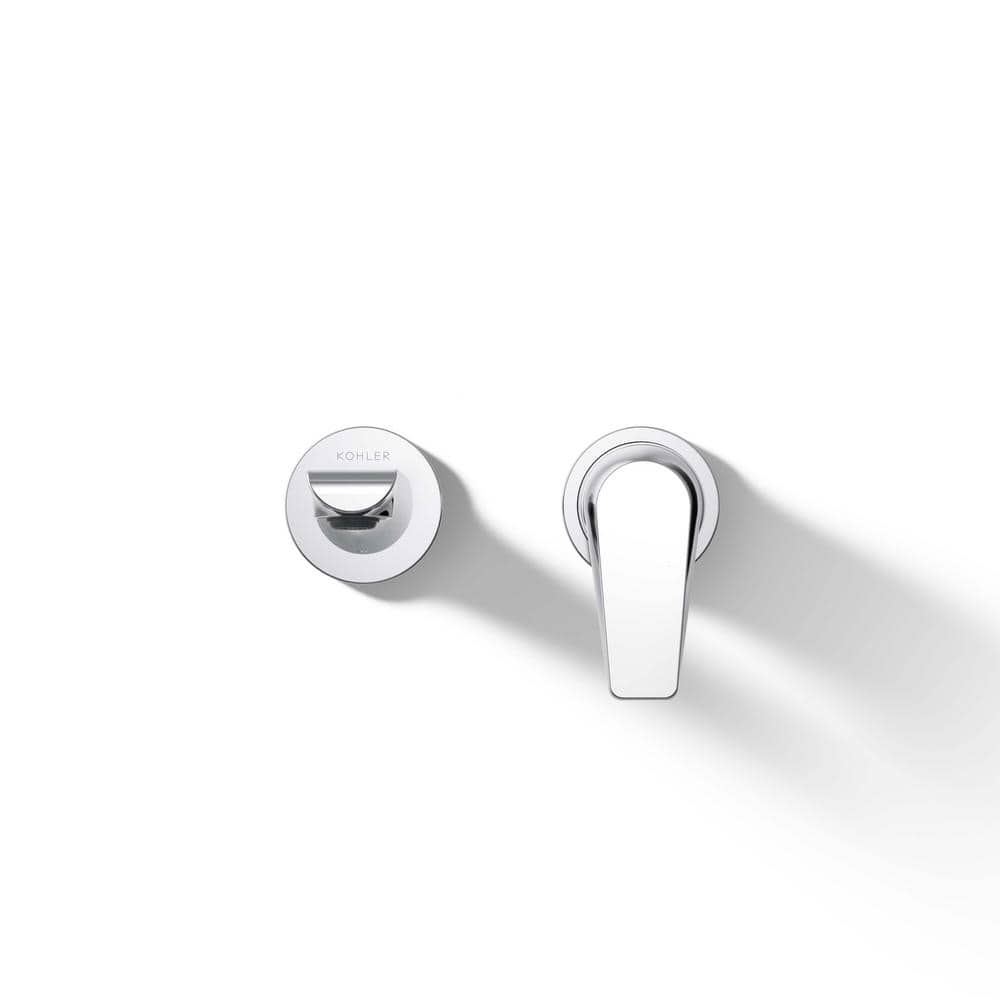 Polished Chrome Single-Handle Wall-Mount Bathroom Faucet