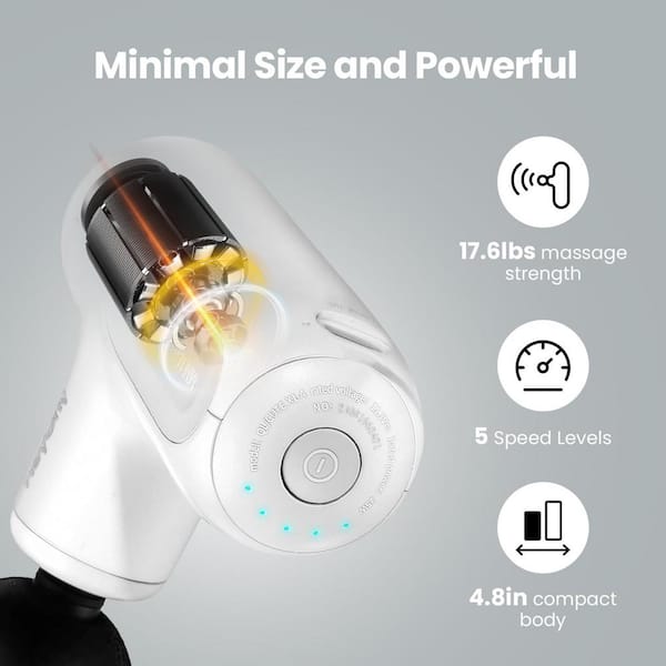 Aoibox Mini 5-Speed Silicone Handheld Body Massager with 4