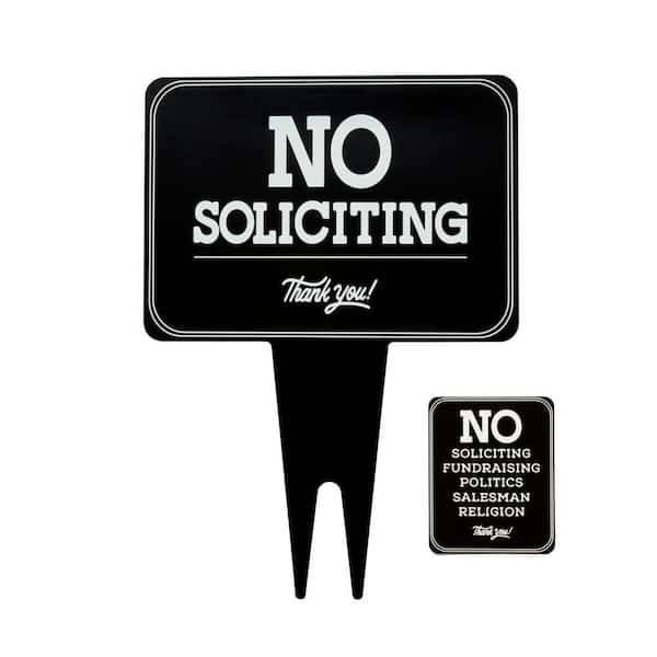 PLEASE NO SOLICITING THANK YOU Decal Sign 4" x 6" Indoor Outdoor Sticker 4 label