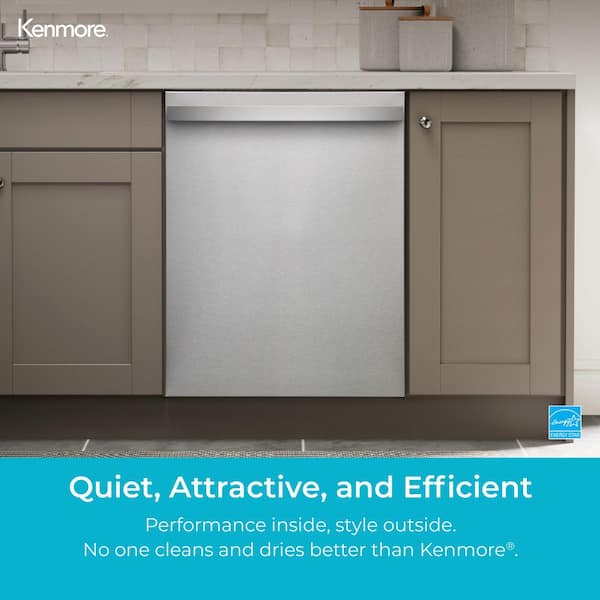 24 in. Front Control Standard Built-In Dishwasher in Stainless Steel with 7-Cycles and 49 DBA
