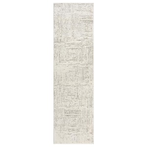 Nizza Collection Naples Ivory 2 ft. x 7 ft. Contemporary Runner Rug