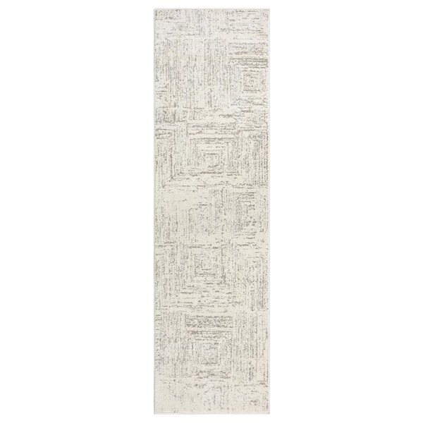 Concord Global Trading Nizza Collection Naples Ivory 2 ft. x 7 ft. Contemporary Runner Rug