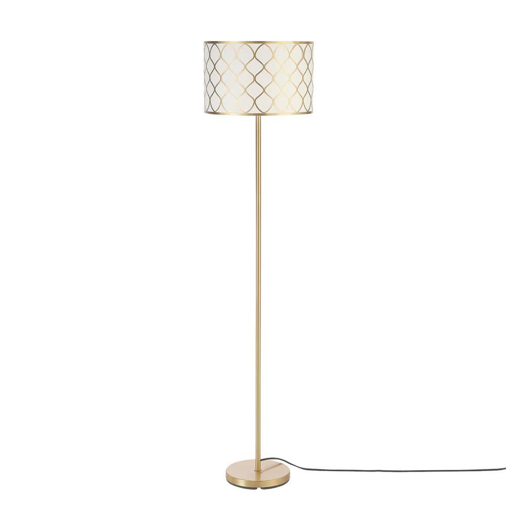 Novogratz x Globe Electric Kinsley 65 in. Matte Brass Floor Lamp with