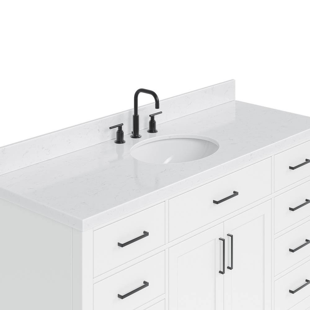 Hepburn 60" White Freestanding Single Basin Vanity Set