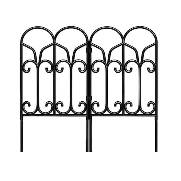 Decorative Garden Fences and Borders 22 in. (H) x 10 ft. (L) No Dig Metal Fence Panels 10 Panels