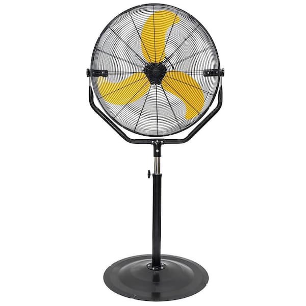 7600 CFM 30 in. High Velocity Tilted Pedestal Fan in yellow