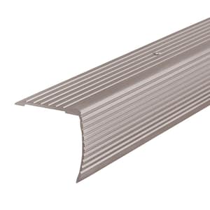 1-1/8"X1-1/8"X 36" PEWTER ALUMINUM STAIR EDGING W/SCREW NAILS