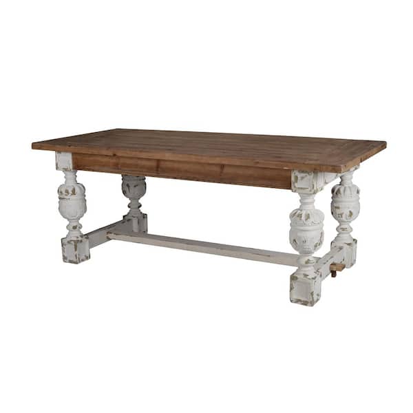 A & B Home Alcott White Dining Table