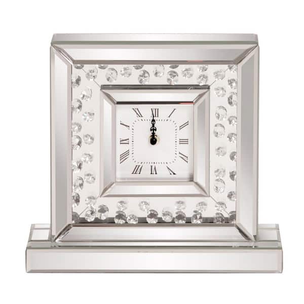 Unbranded Glass Crystal Mirrored Clock