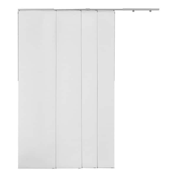 Panel Track Blinds, Extendable Track from 45.8 in. to 86 in. W, Trimmable Panel Up to 96 in. H, White, 2025 Update