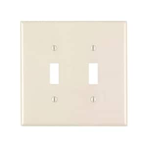 Almond 2-Gang Toggle Wall Plate (1-Pack)