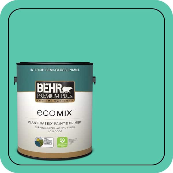 1 gal. #P430-4 Kauai Semi-Gloss Enamel EcoMix Plant-Based Interior Paint & Primer