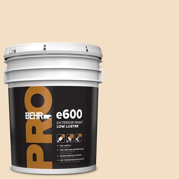 BEHR PRO 5 gal. #22 Navajo White Low Luster Exterior Paint PR62005
