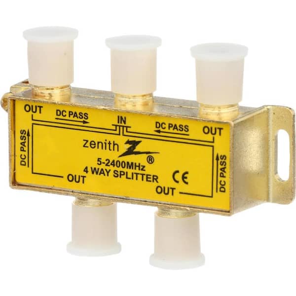 Zenith Premium 4-Way 2.4 GHz Coaxial Splitter
