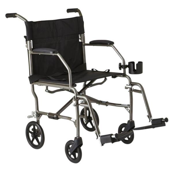Medline Freedom Transport Wheelchair in Silver