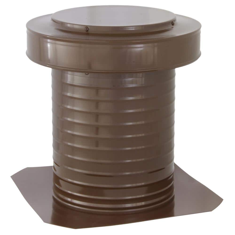 Keepa Vent 10 in. Dia 78 sq. in. NFA Aluminum Finish Static Roof Vent for Flat Roofs with 11 in. High Collar in Brown price history on PriceWatchPro