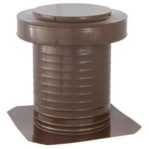 10 in. Dia Keepa Vent an Aluminum Static Roof Vent for Flat Roofs in Brown